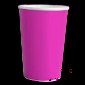 VASO POLIPAPEL 240CC FLUO ROSA X 8